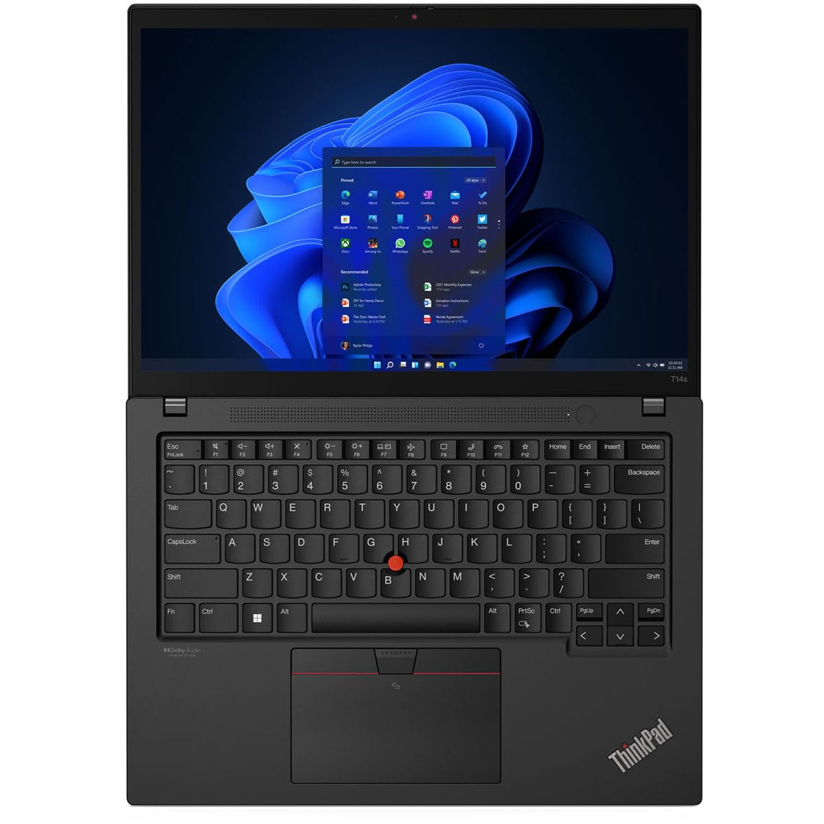 Lenovo ThinkPad T14s Gen 4 – Core i7-1355U, 16GB RAM, 512GB SSD, 14” WUXGA (Black) - Image 3