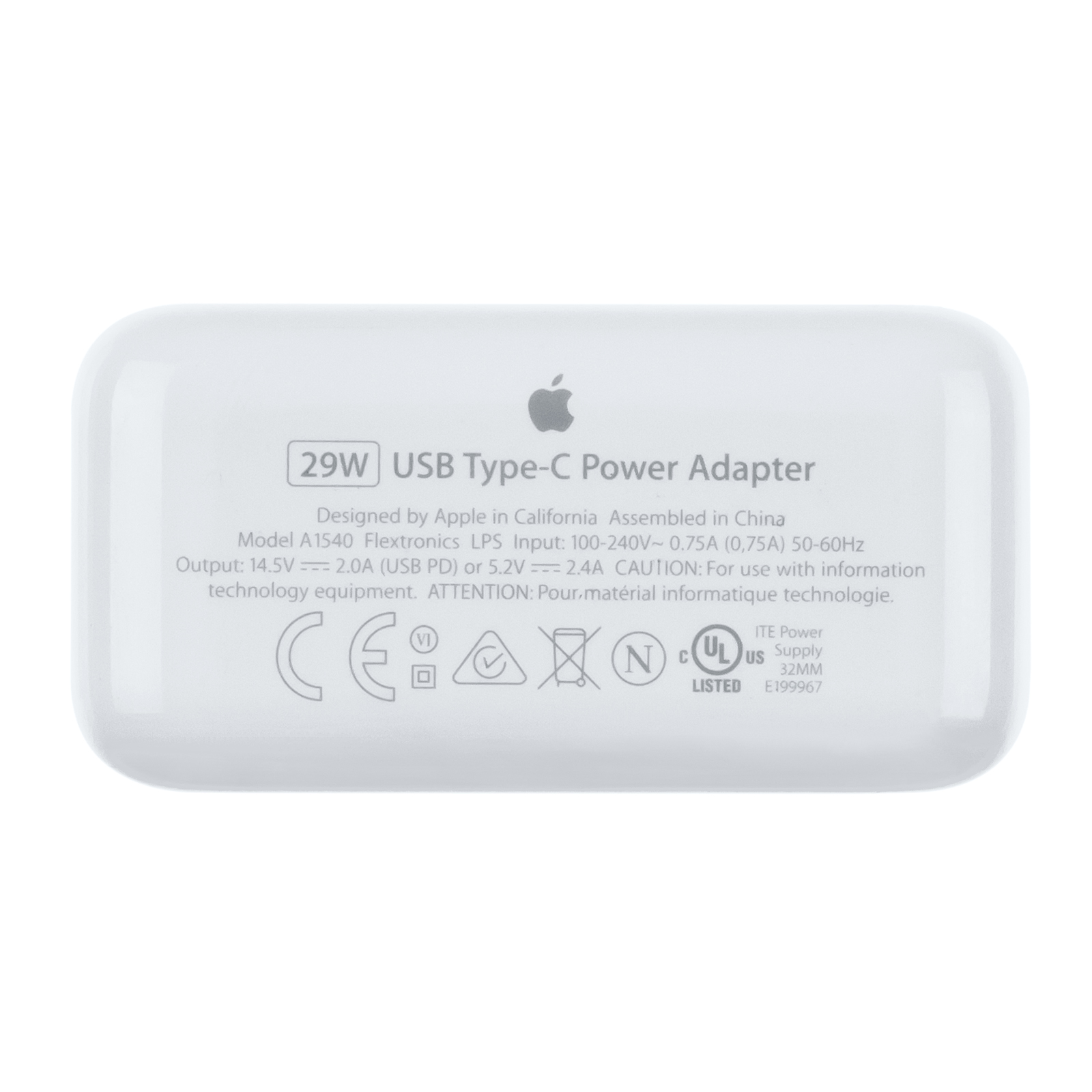 Apple 29W USB Type-C Power Adapter for MacBook - White