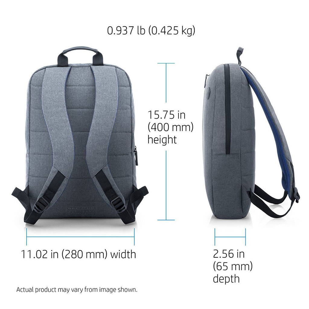 HP 15.6 inch Value Backpack - Grey, K0B39AA - Image 2