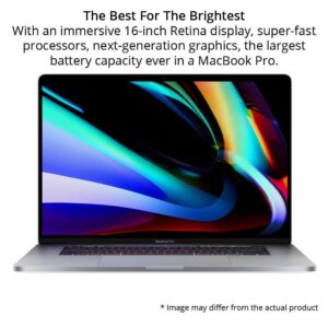 Apple MacBook Pro A2141 (16-inch, Touch Bar, Late 2019): 9th Gen Intel Core i7, 16GB, 512GB, Space Gray (MVVJ2HN/A)