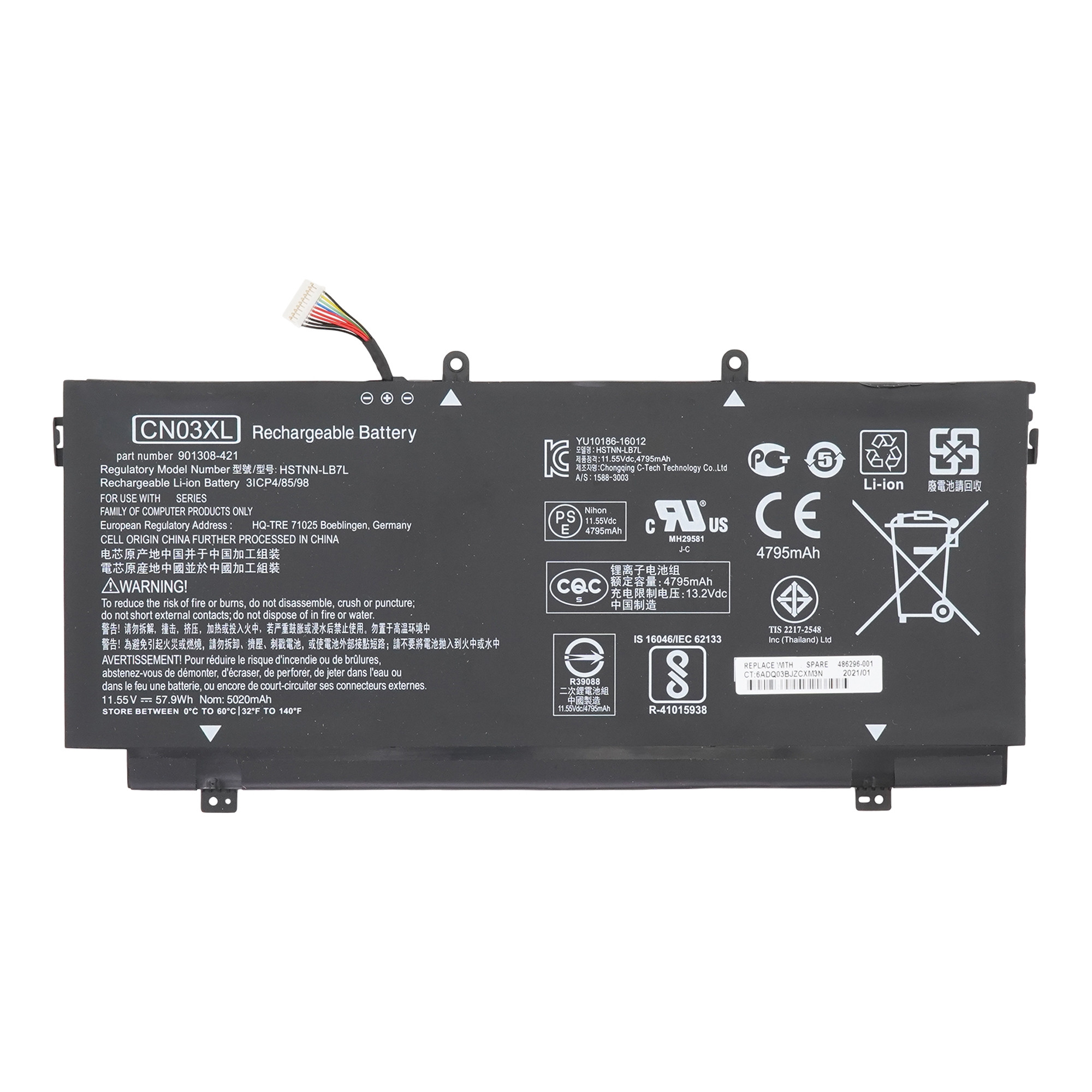 HP CN03XL Original Replacement Battery for HP Spectre X360 13-AC & Envy 13-AB Series - Image 5