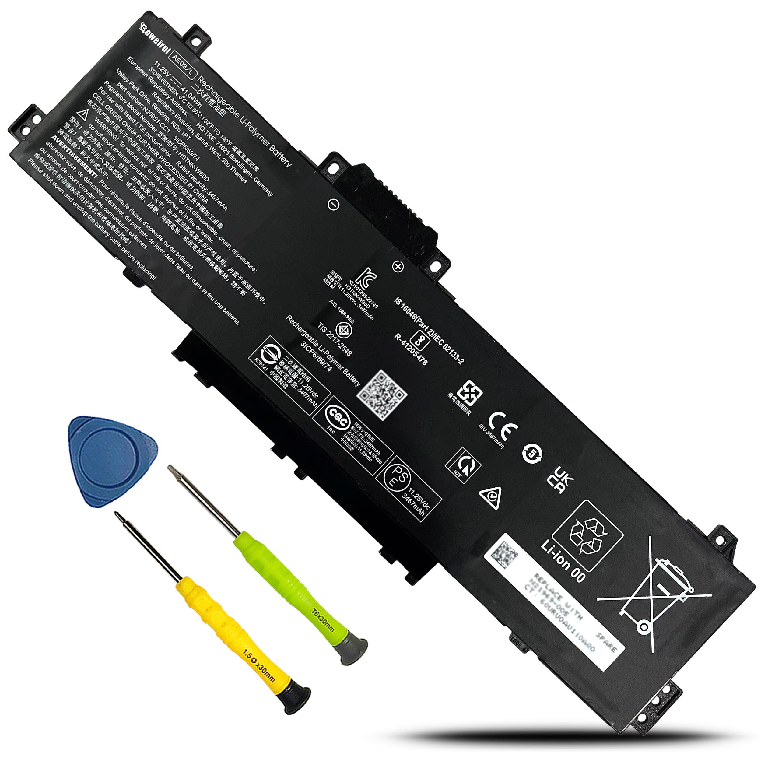 HP AE03XL Replacement Battery for 240, 250, G10, HP 14-EE, 14-EM, 14-EP, 14T-EP, 14Z-EM, 15-FC, 15-FD Series - Image 6