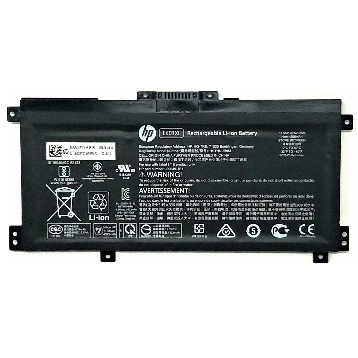 HP LK03XL Original Replacement Battery for HP ENVY 17 & X360 15 Series