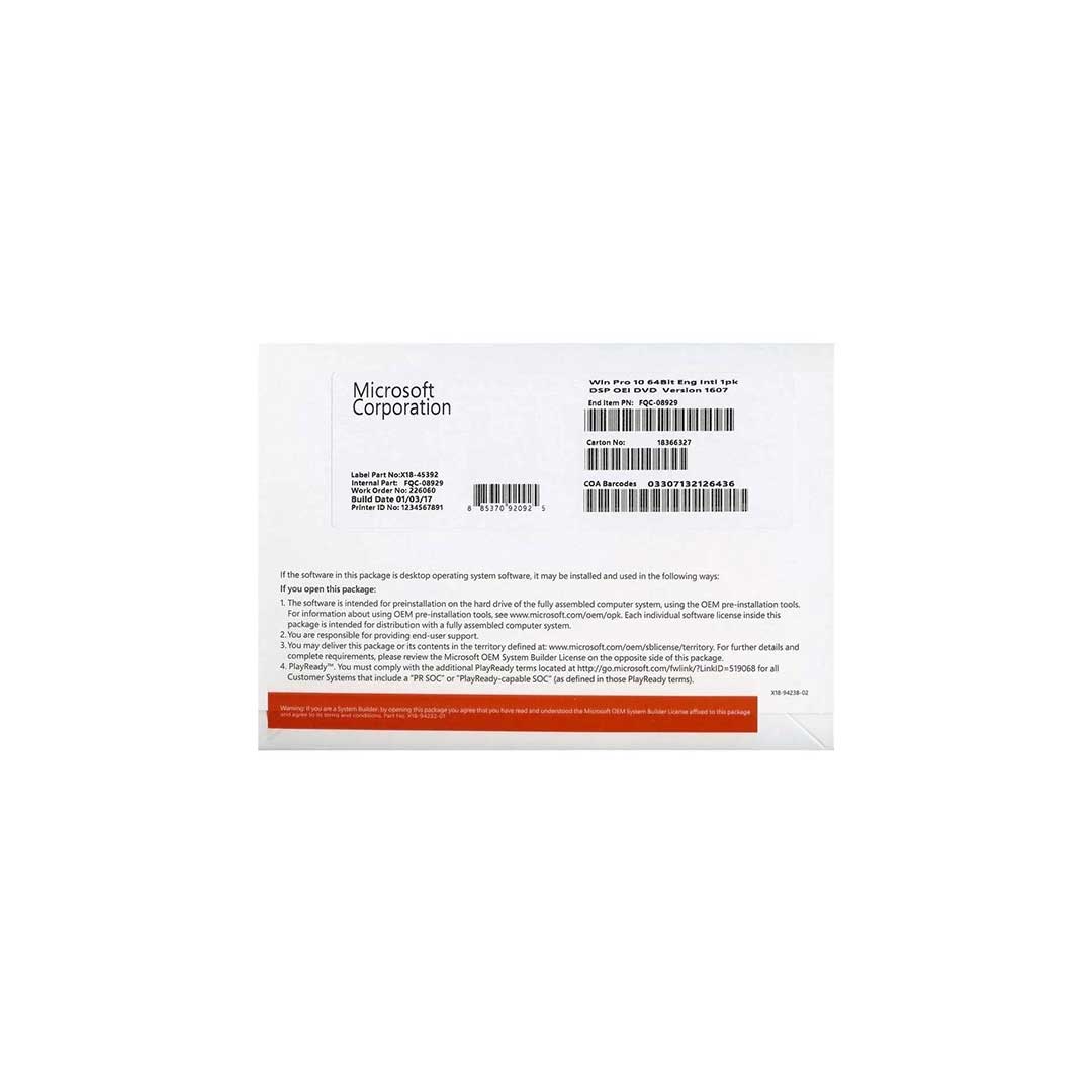 Microsoft Windows 11 Pro 64Bit Eng Intl 1pk DSP OEI DVD - Image 2