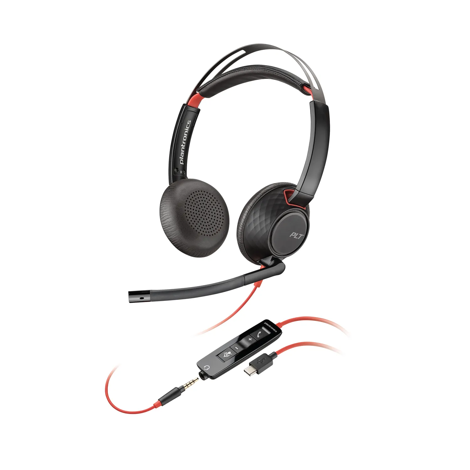 HP Poly Blackwire 3320-M Microsoft Teams Certified Stereo USB-C Wired Headset with USB-C/A Adapter 8X220AA - Image 2