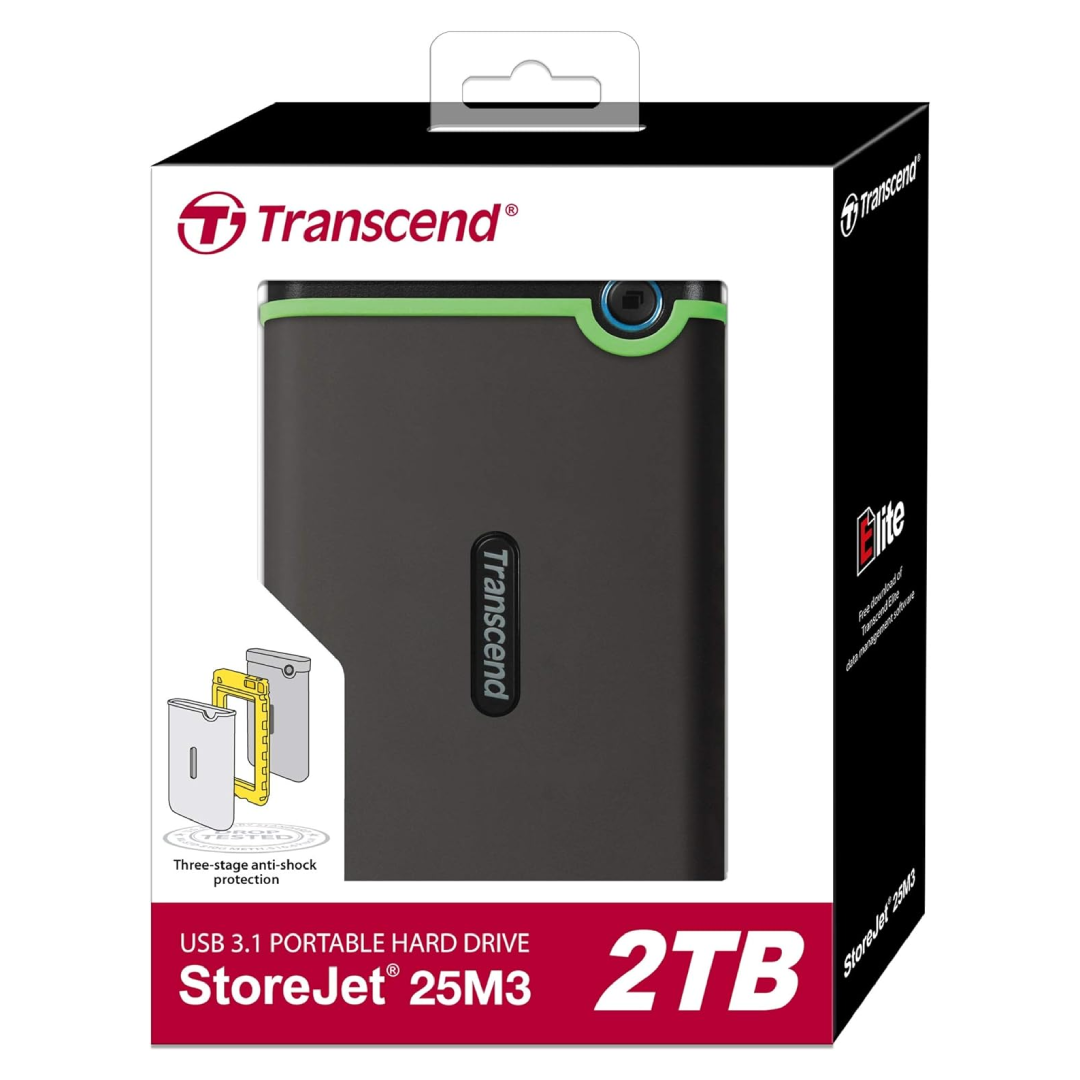 Transcend StoreJet 25M3 2TB Portable External HDD (TS2TSJ25M3S)