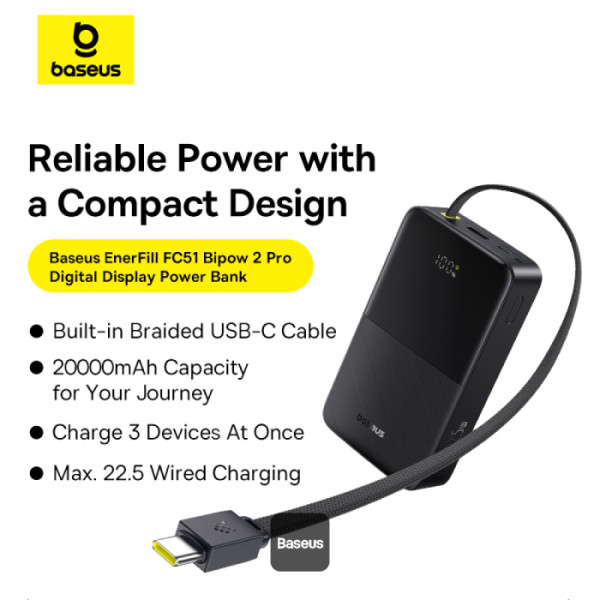Baseus Bipow 2 Standard 20000mAh 22.5W Powerbank - Image 2