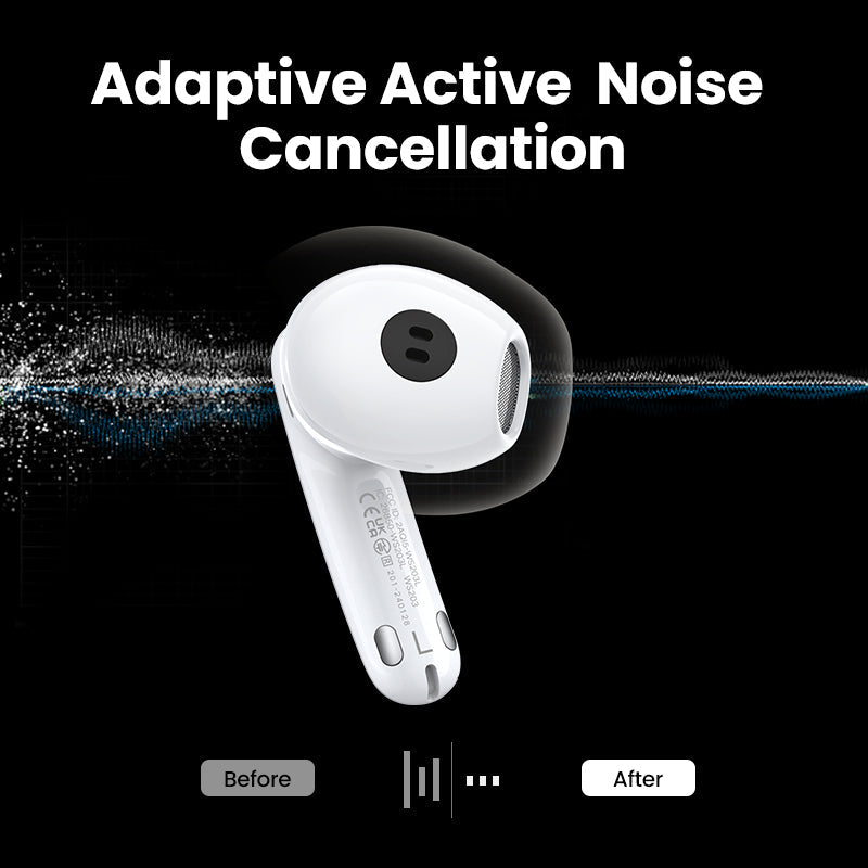 UGREEN W203 HiTune H6 Pro Hybrid Active Noise-Cancelling Earbuds White - Image 2