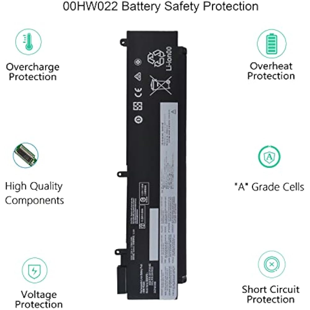 Lenovo 00HW022 Original Replacement Battery for ThinkPad T460s/T470s (External) - Image 4