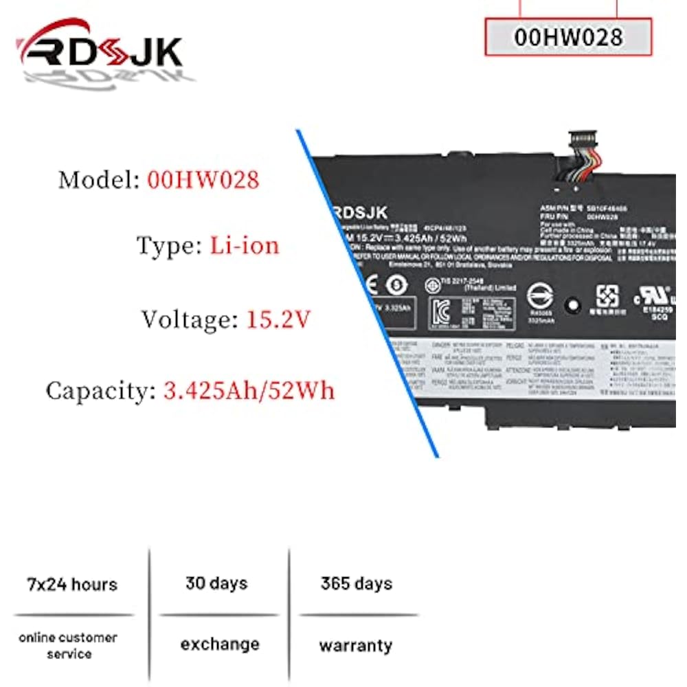 Lenovo 00HW028 Original Replacement Battery for X1 Carbon 4th Gen & X1 Yoga 1st/2nd Gen - Image 2