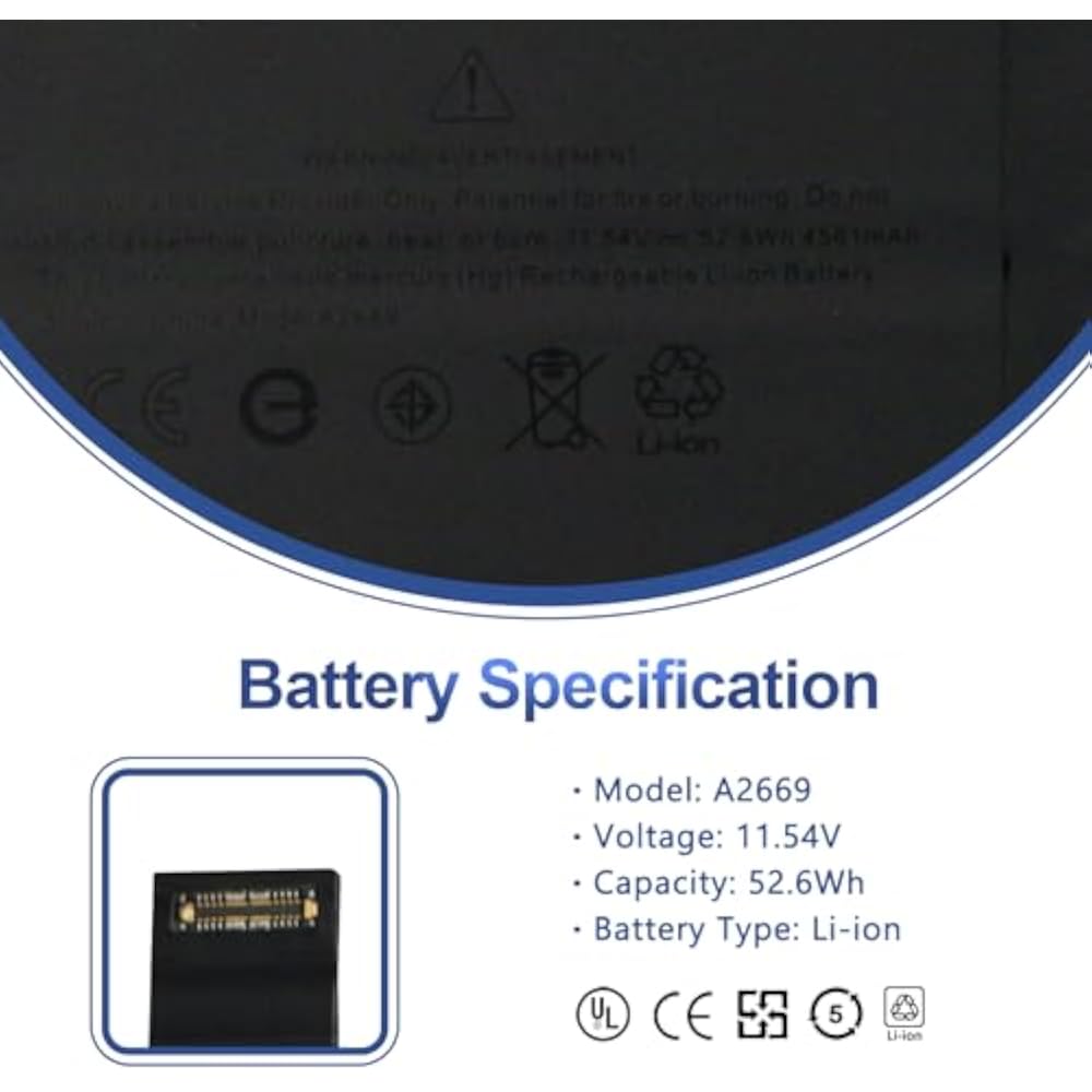 Apple A2669 Replacement Battery for MacBook Air 13" A2681 (M2, 2022) - Image 2
