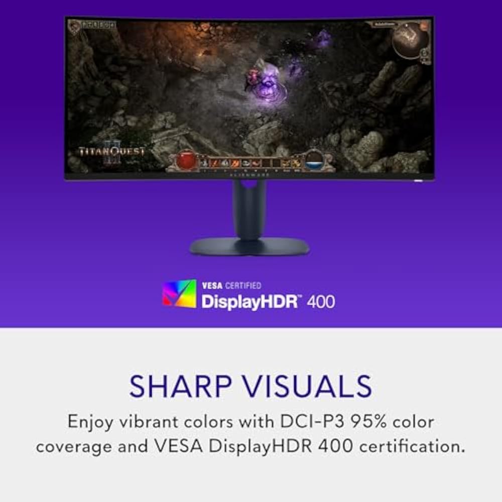 Alienware AW3425DWM 34-Inch WQHD Curved Gaming Monitor - Image 4
