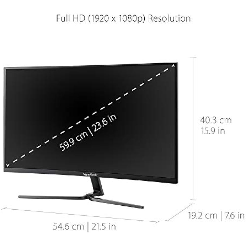 ViewSonic VX2458-C-MHD 24-Inch FHD 144Hz Curved Gaming Monitor - Image 4