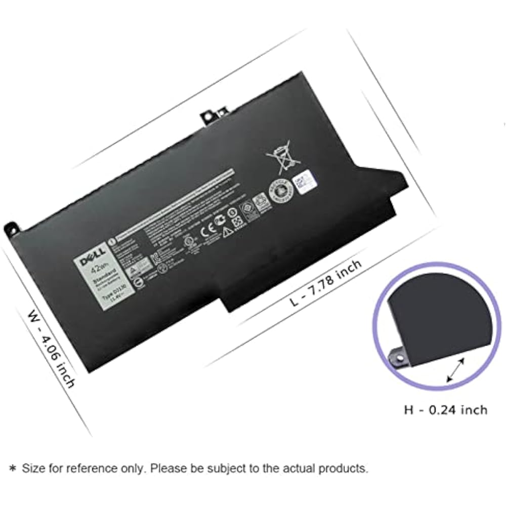 Dell DJ1J0 Original Replacement Battery for Latitude 7280-7490 (42Wh) - Image 3
