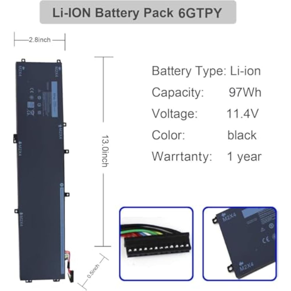 Dell 6GTPY Original Replacement Battery for XPS 15 9550/9560/9570/7590 - Image 4