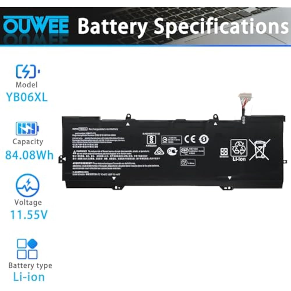 HP YB06XL Original Replacement Battery for Spectre x360 15-Inch Series - Image 2