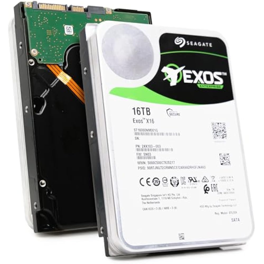 Seagate Exos X16 16TB 3.5" Hard Drive (Pullout, Tested)