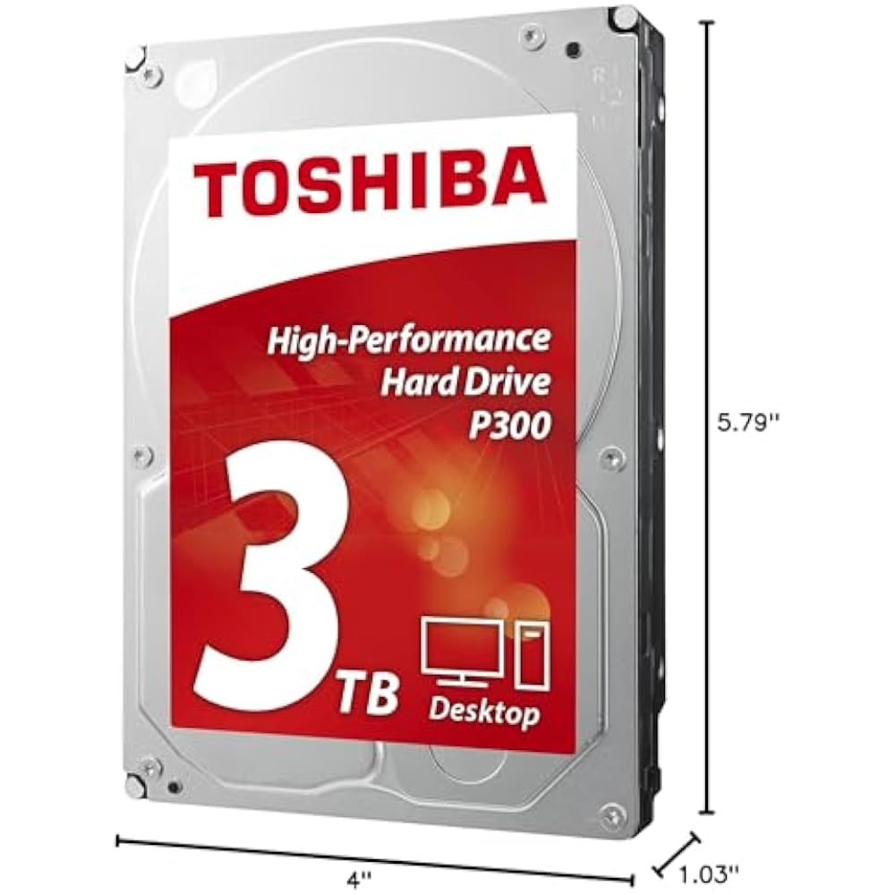 Toshiba P300 2TB 3.5" Desktop Hard Drive (Pullout, Tested) - Image 2