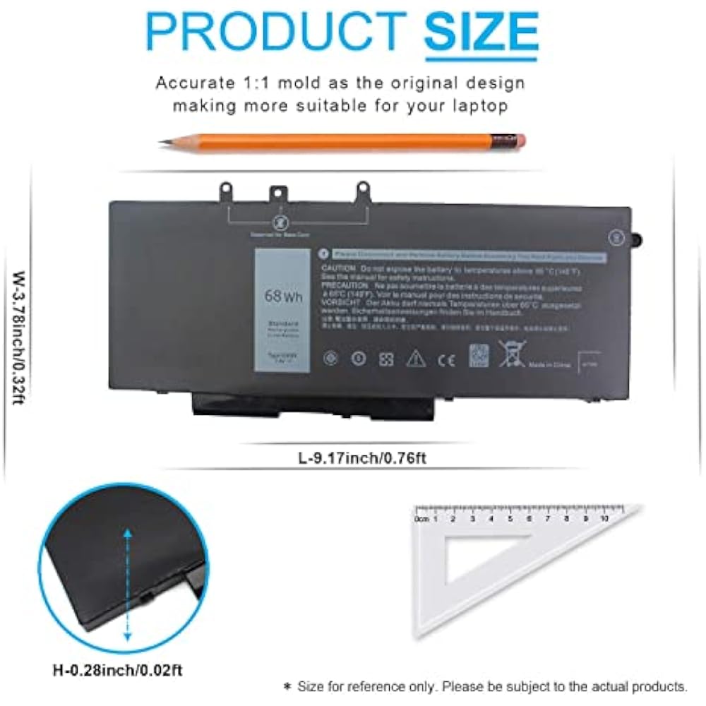 Dell GJKNX Original Replacement Battery for Latitude 5280-5591 & Precision 3520/3530 - Image 3
