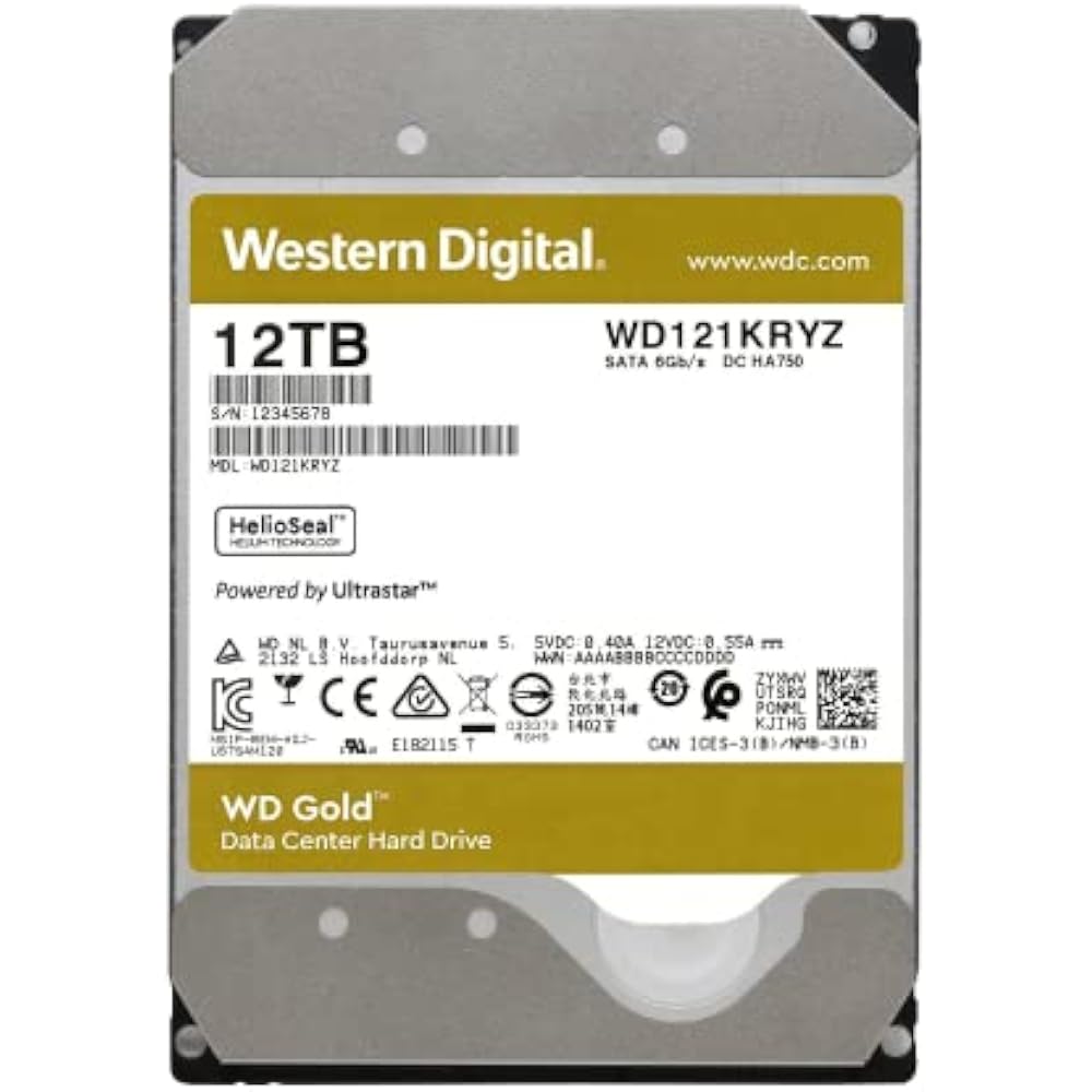 WD Gold 12TB 3.5" Enterprise Hard Drive (Pullout, Tested) - Image 2