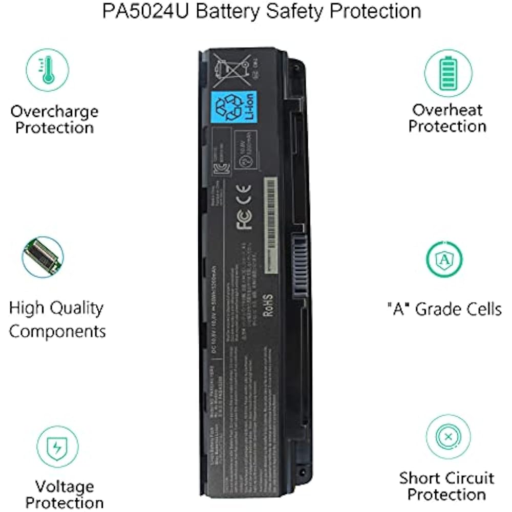 Toshiba PA5024U-1BRS Replacement Battery for Satellite C850/L800/L850/C855/C870/L855/L870 - Image 4