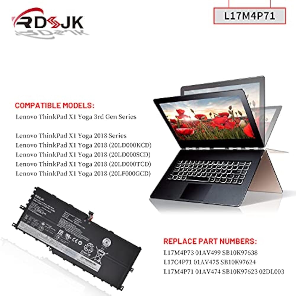 Lenovo L17M4P71 Original Replacement Battery for ThinkPad X1 Yoga 3rd Gen - Image 3