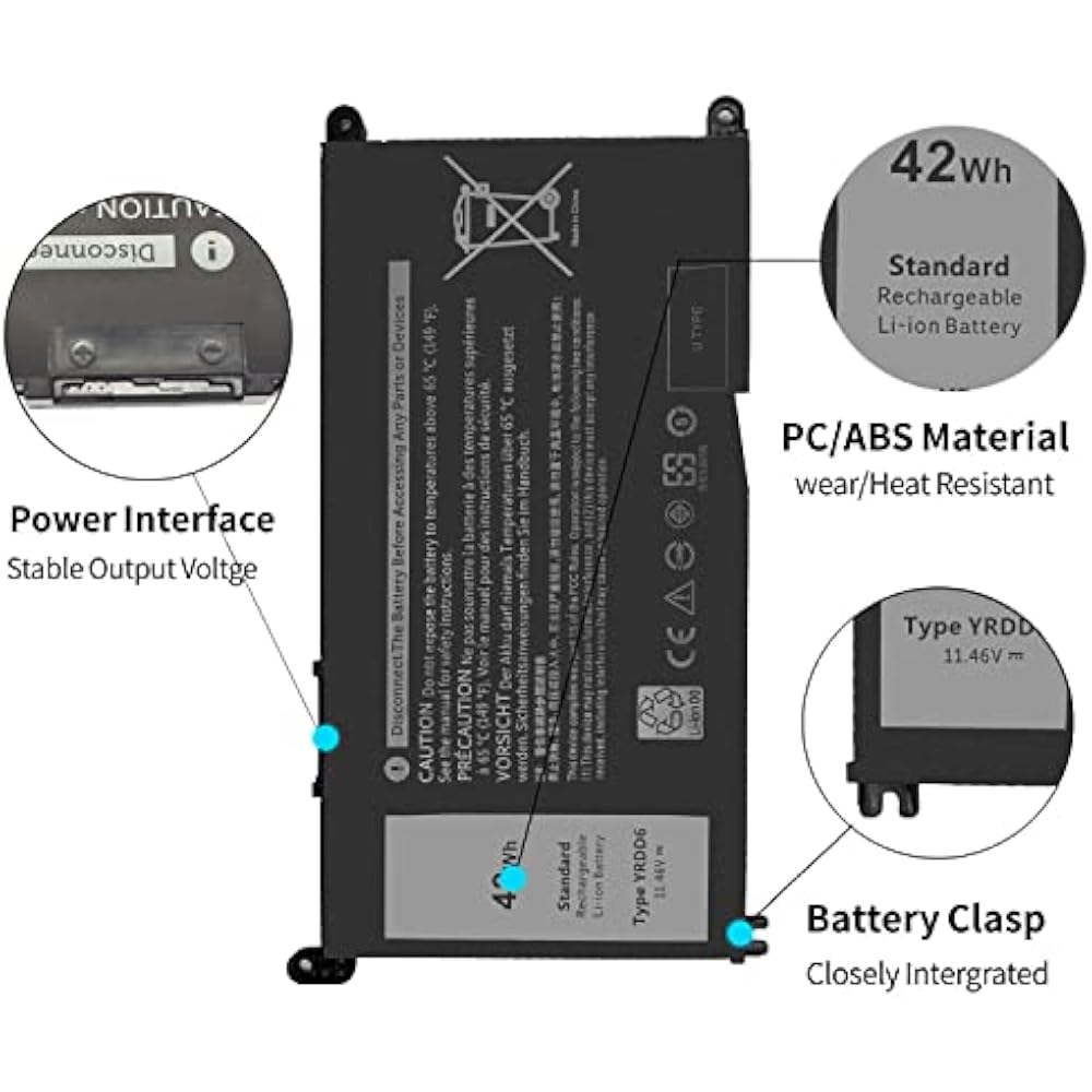 Dell YRDD6 Original Replacement Battery for Inspiron 14/15/17 Series - Image 3