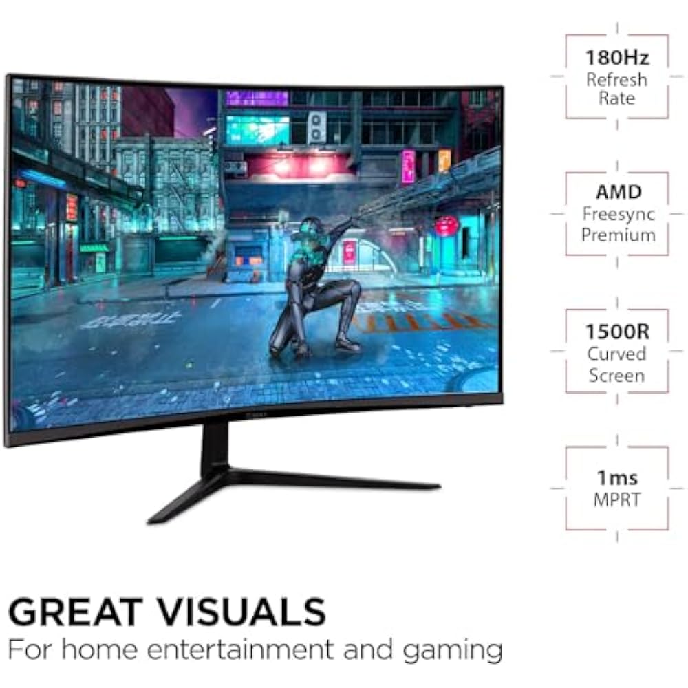 ViewSonic VX3218-PC-MHD 32-Inch FHD Curved Gaming Monitor 180Hz - Image 3
