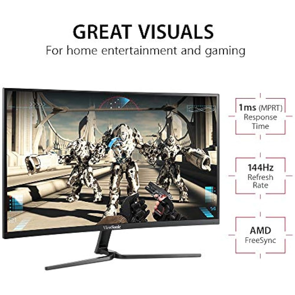 ViewSonic VX2458-C-MHD 24-Inch FHD 144Hz Curved Gaming Monitor - Image 3