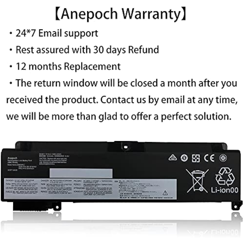 Lenovo 00HW024 Original Replacement Battery for ThinkPad T460s/T470s (Internal) - Image 3