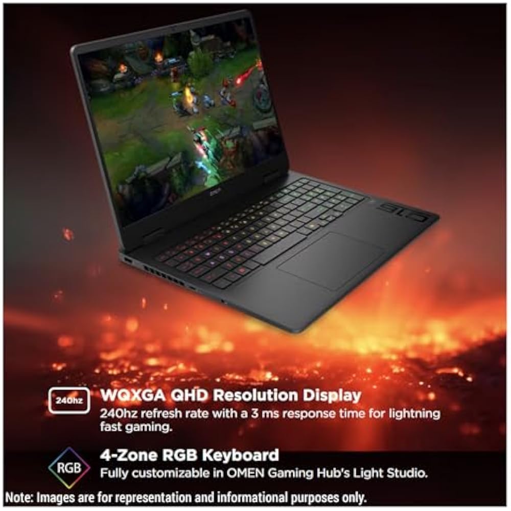 HP OMEN 16-an0119 Intel Core Ultra 9 285H 16GB RAM 1TB SSD RTX 5070 8GB 16" WQXGA 240Hz Shadow Black RGB Backlit - Image 3