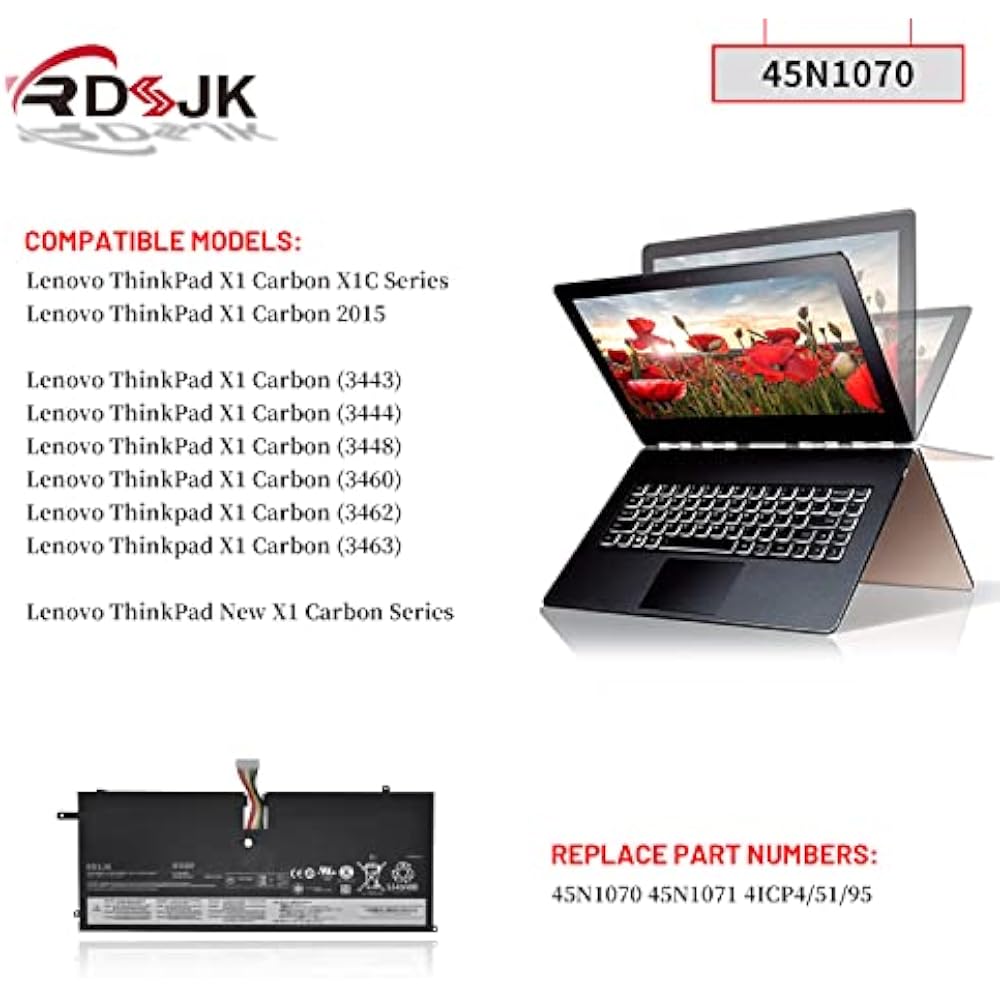 Lenovo 45N1070 Original Replacement Battery for ThinkPad X1 Carbon 1st Gen (2013) - Image 3