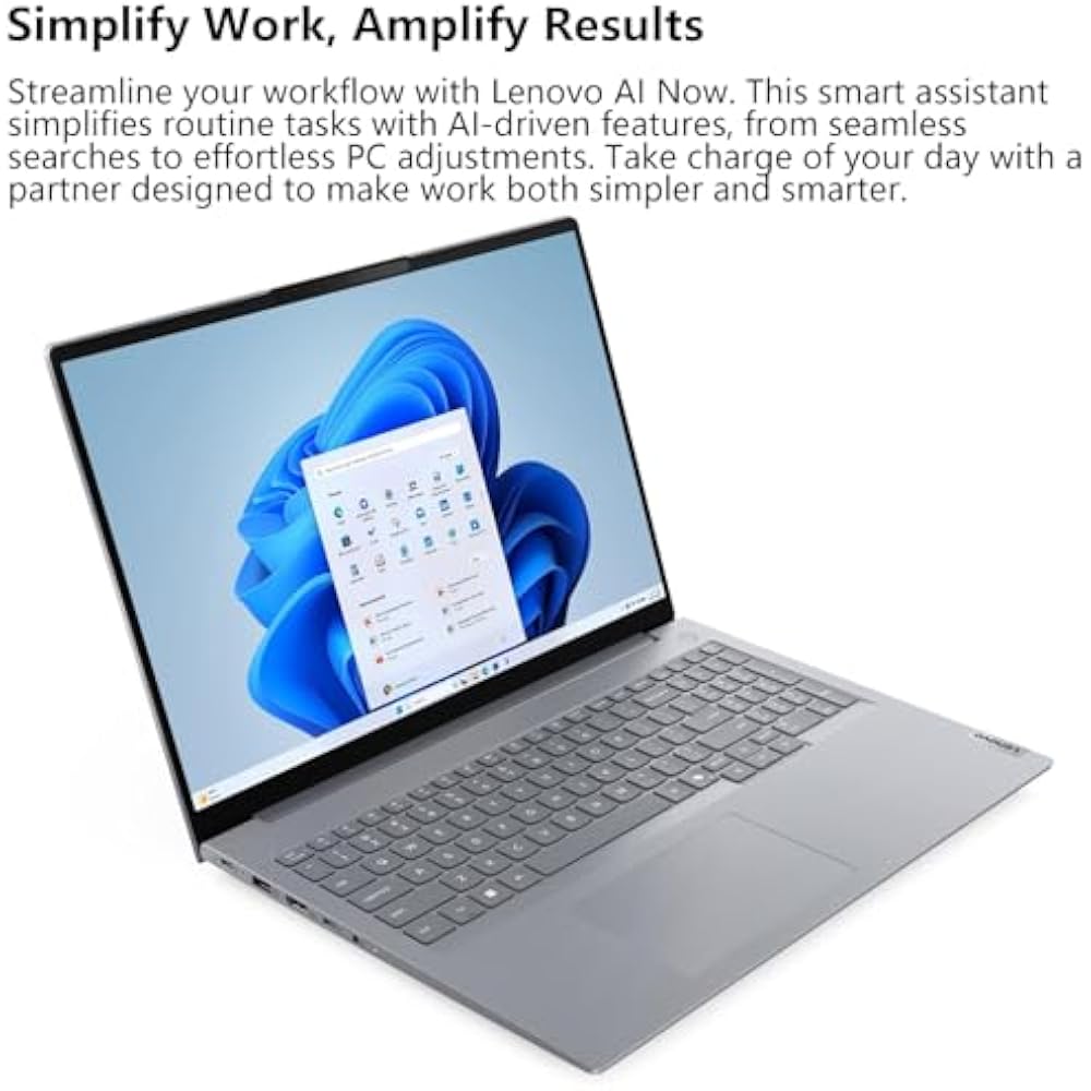 Lenovo ThinkBook 16 G8 IAL Intel Core Ultra 5 225U 16GB RAM 512GB SSD 16" WUXGA Non-Touch Arctic Grey - Image 3