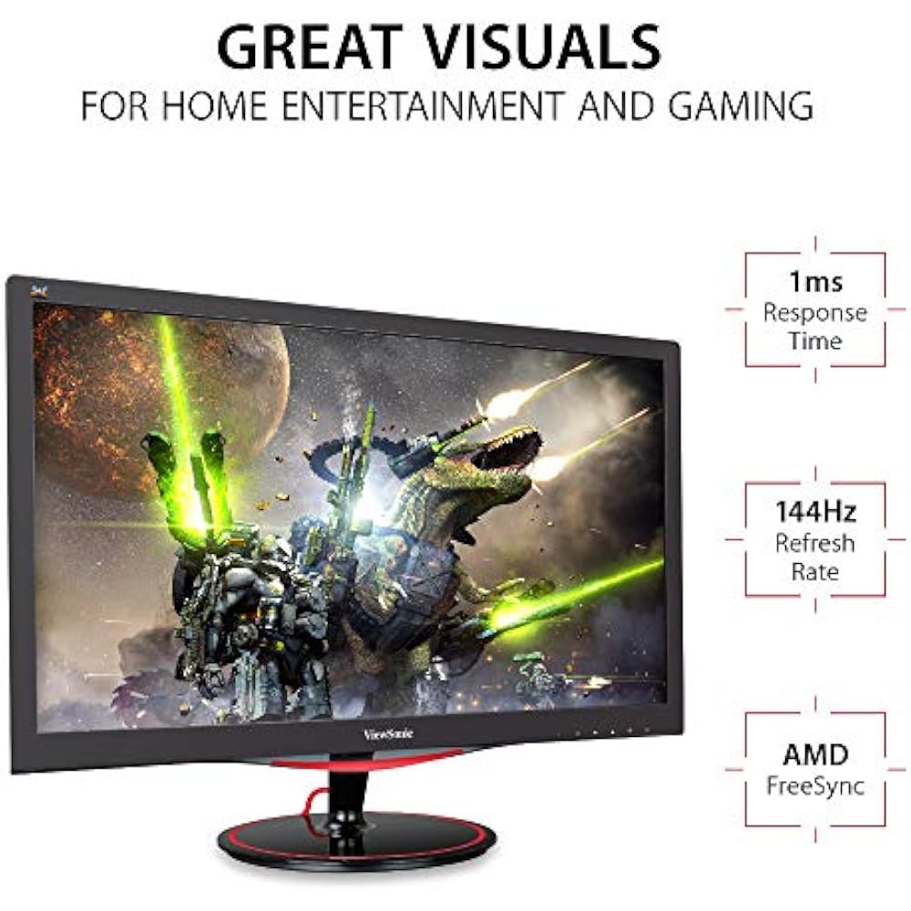 ViewSonic VX2458-P-MHD 24-Inch FHD Gaming Monitor 144Hz - Image 2