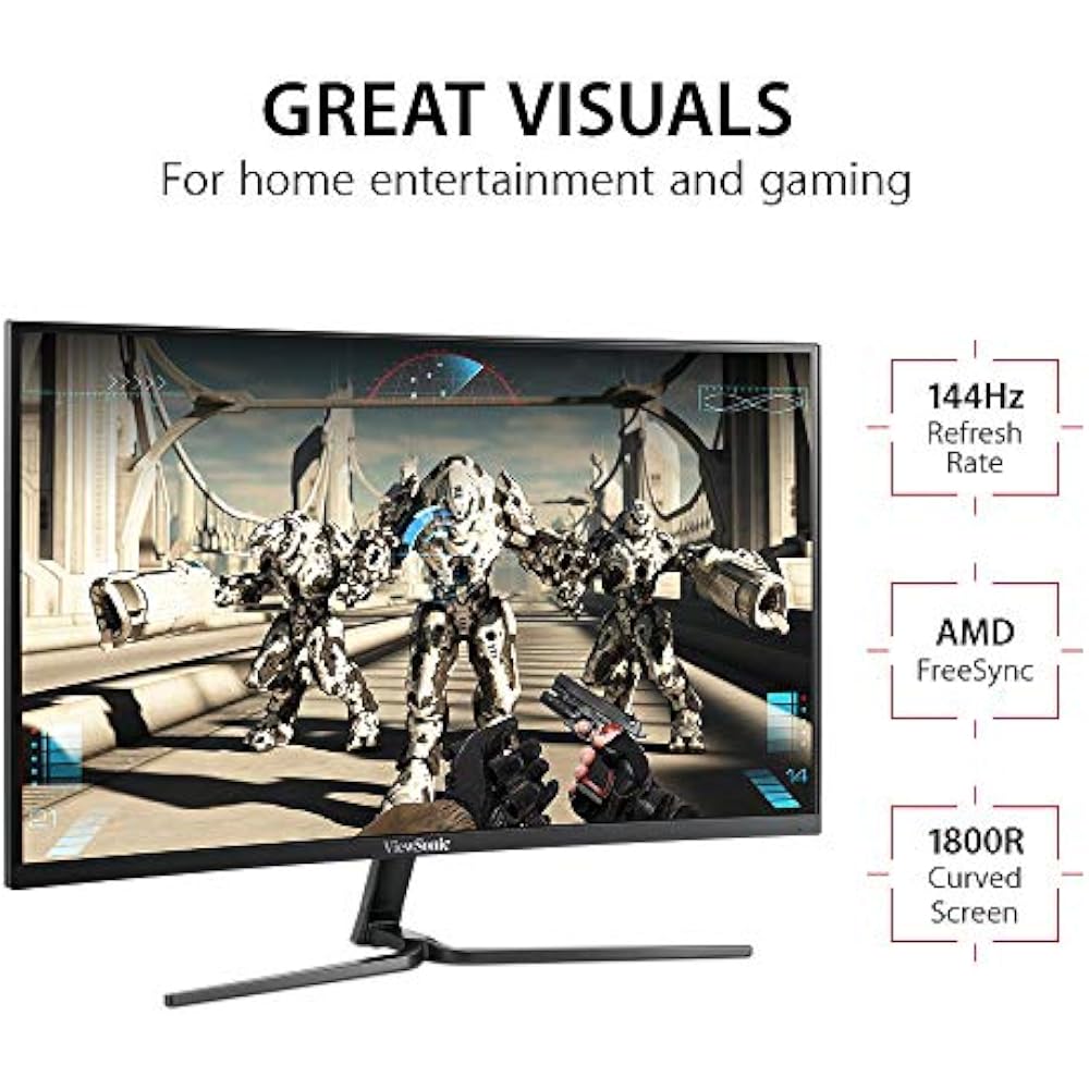 ViewSonic VX2758-PC-MH 27-Inch FHD 165Hz Curved Gaming Monitor - Image 3