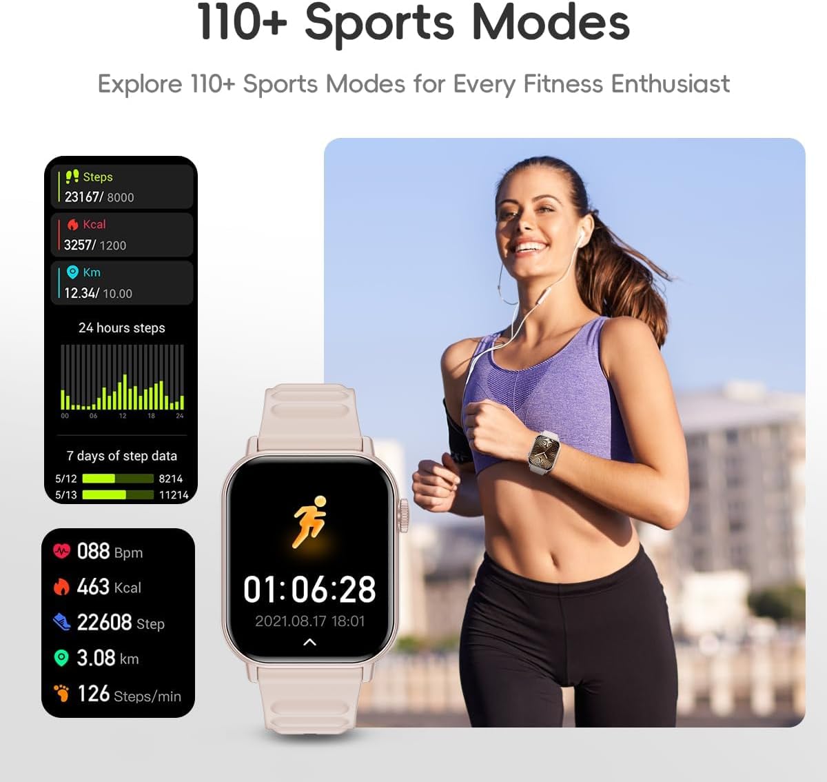 Havit Smart Life Series 1.85-inch TFT Smart Watch HV-M9062 - Image 2
