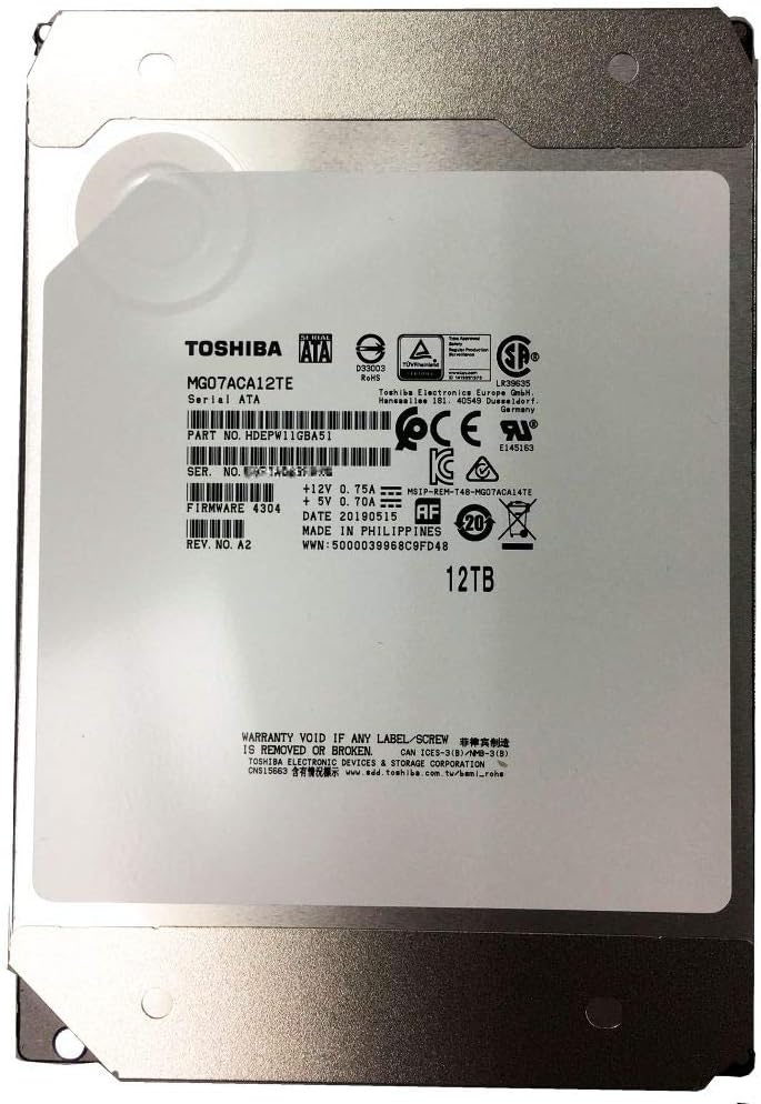Toshiba Enterprise 12TB 3.5" Hard Drive (Pullout, Tested) - Image 3