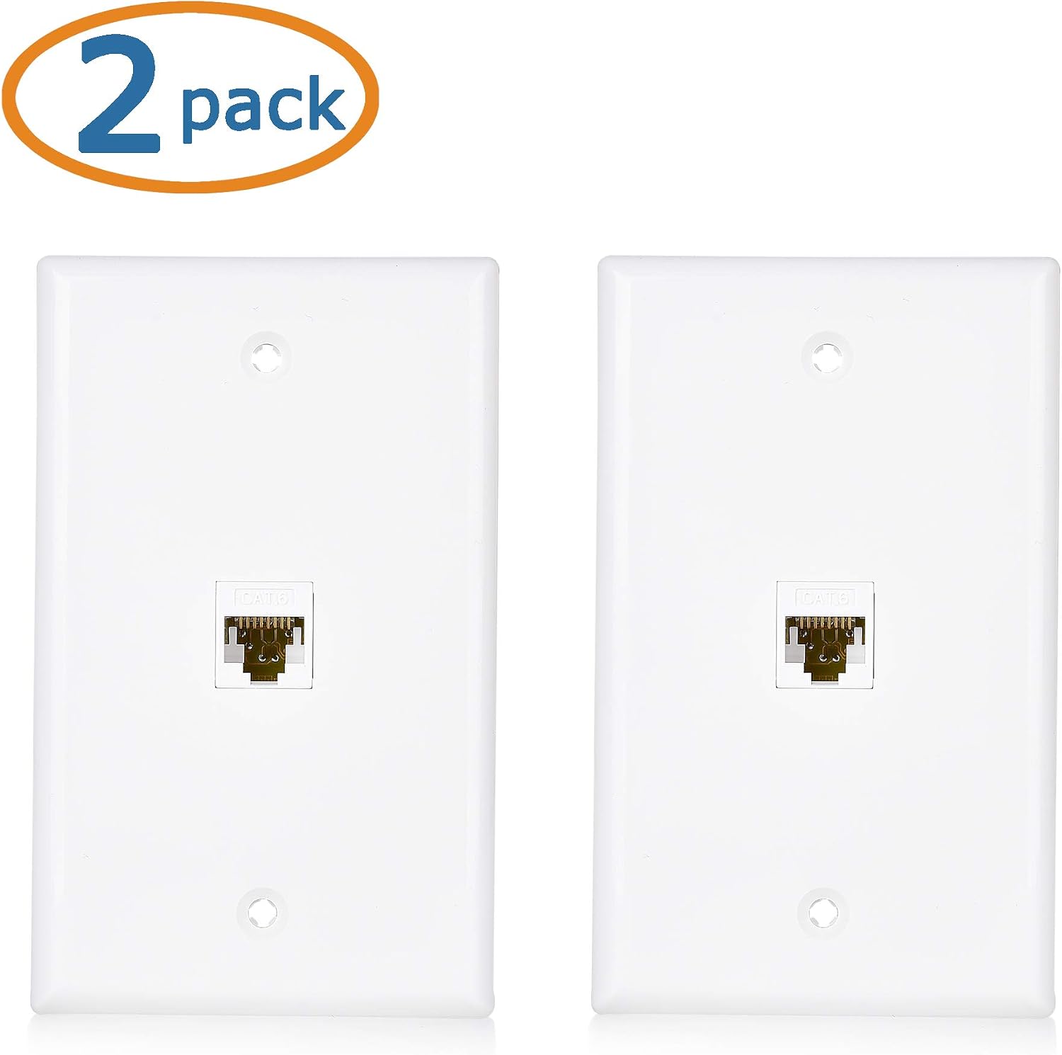 Cat6 Wall Socket Faceplate Single Port - Image 2