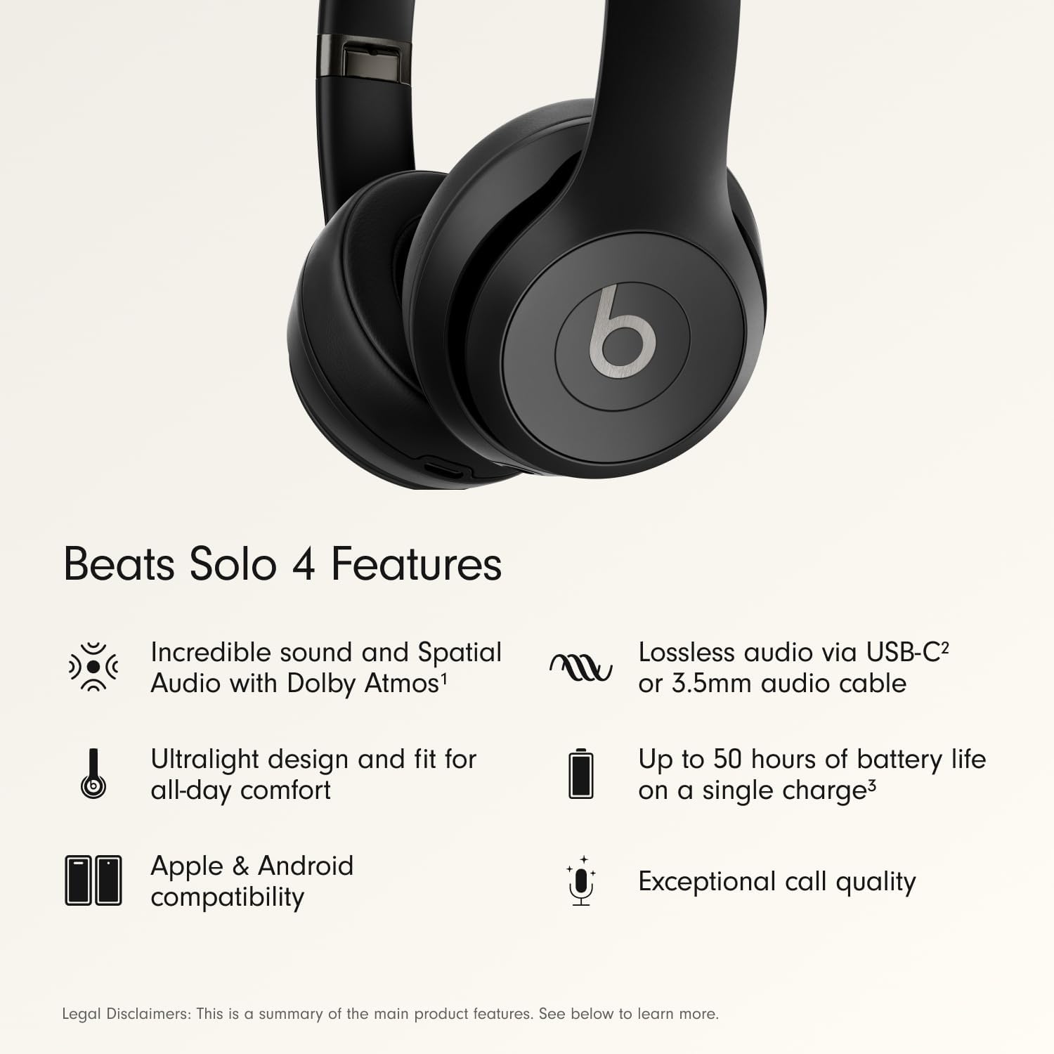 Beats Solo 4 Wireless On-Ear Headphones - Image 2