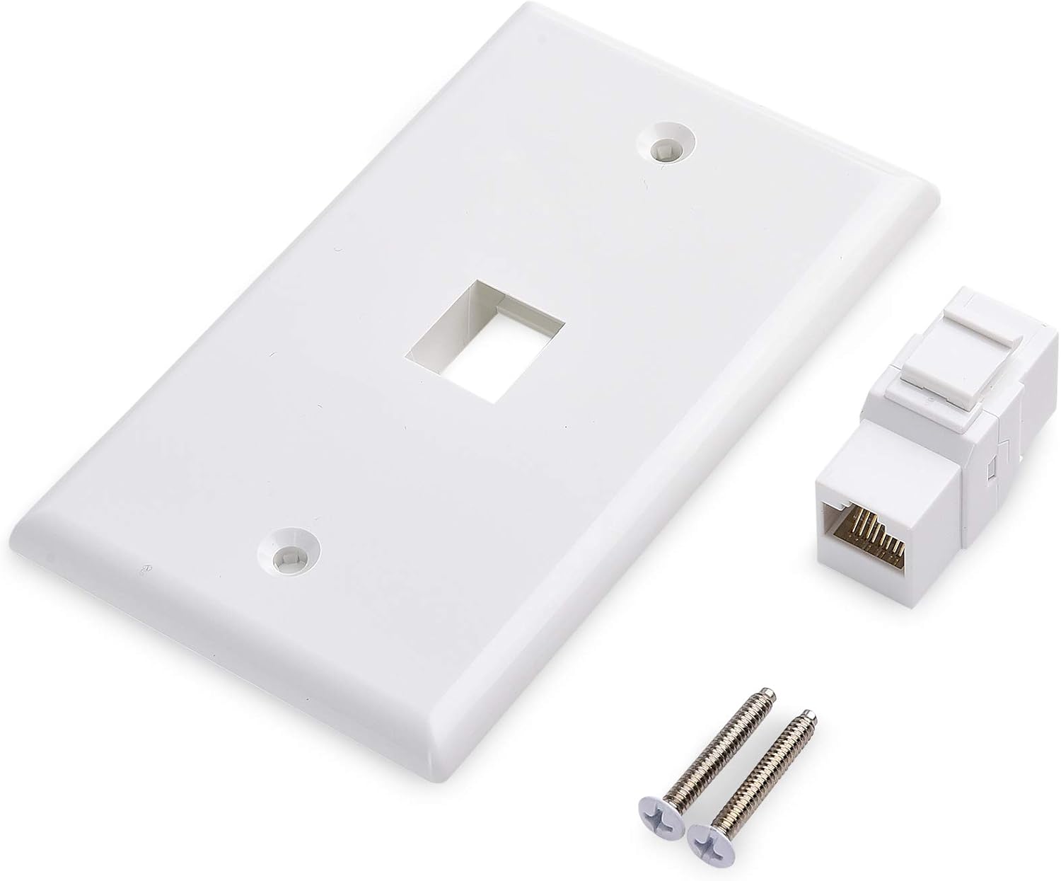 Cat6 Wall Socket Faceplate Single Port - Image 3
