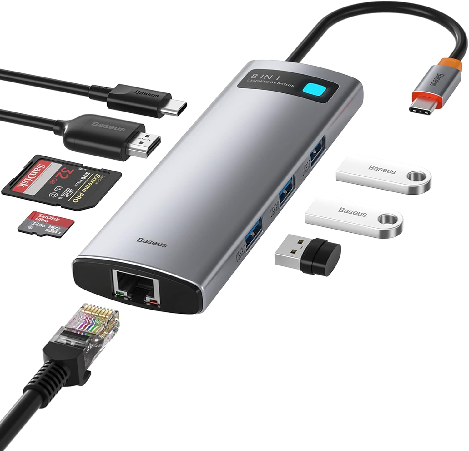 Baseus Metal Gleam 8-in-1 USB-C Hub