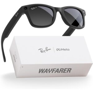 Meta Ray-Ban Wayfarer Smart Glasses, Black Frame / Graphite Lens (RW4006)