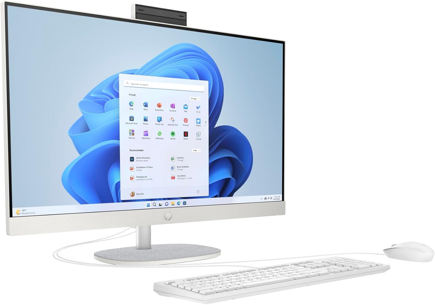 HP All-in-One 27-cr2038nh Intel Core Ultra 7 255U 8GB RAM 512GB SSD Touch Black - Image 3