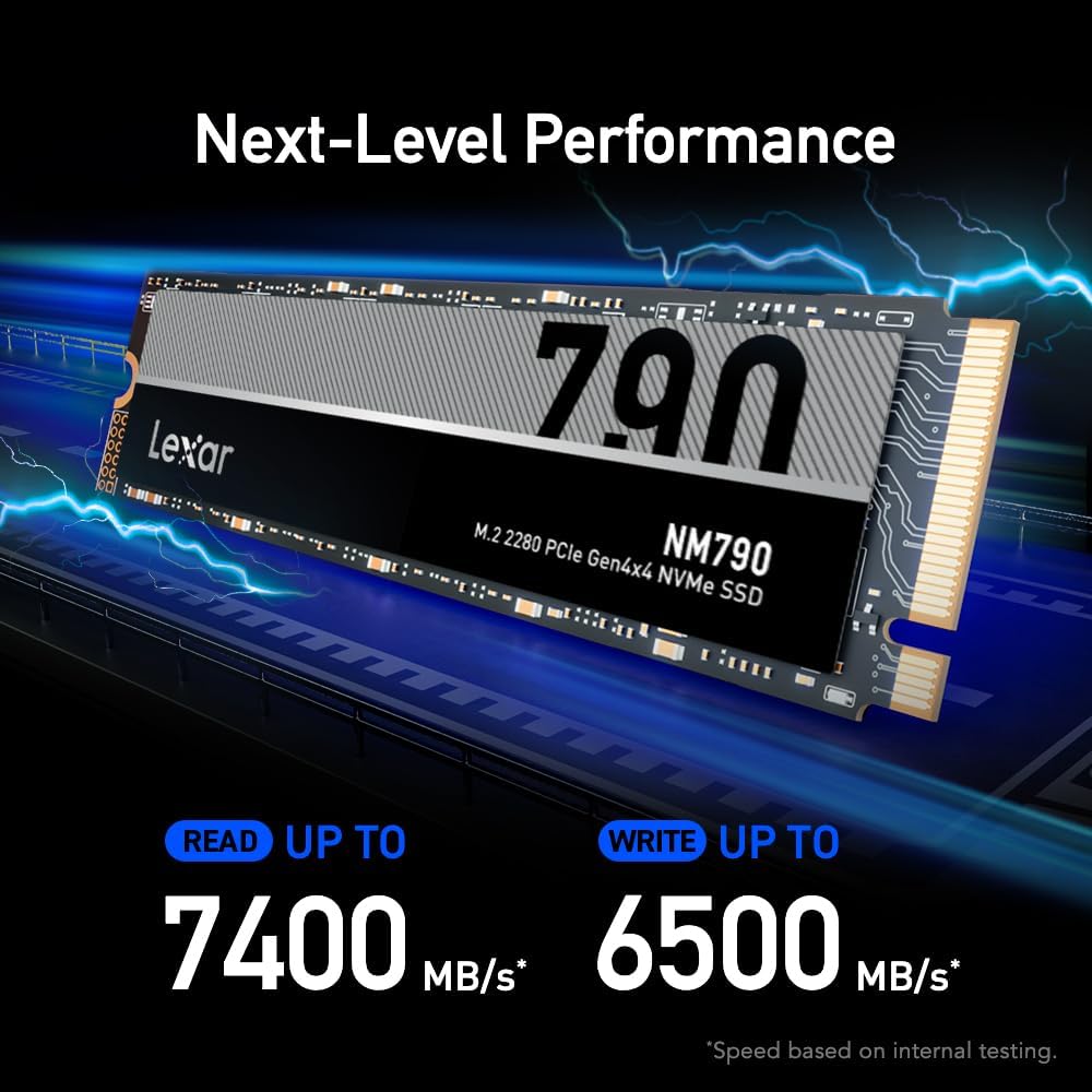 Lexar LNM790 Gen4 Internal SSD NVMe 1TB M.2 2280 PCIe Gen4x4 - Image 3