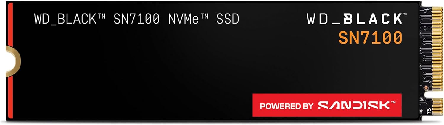 WD Black SN7100 Internal SSD NVMe 1TB M.2 2280 PCIe Gen4