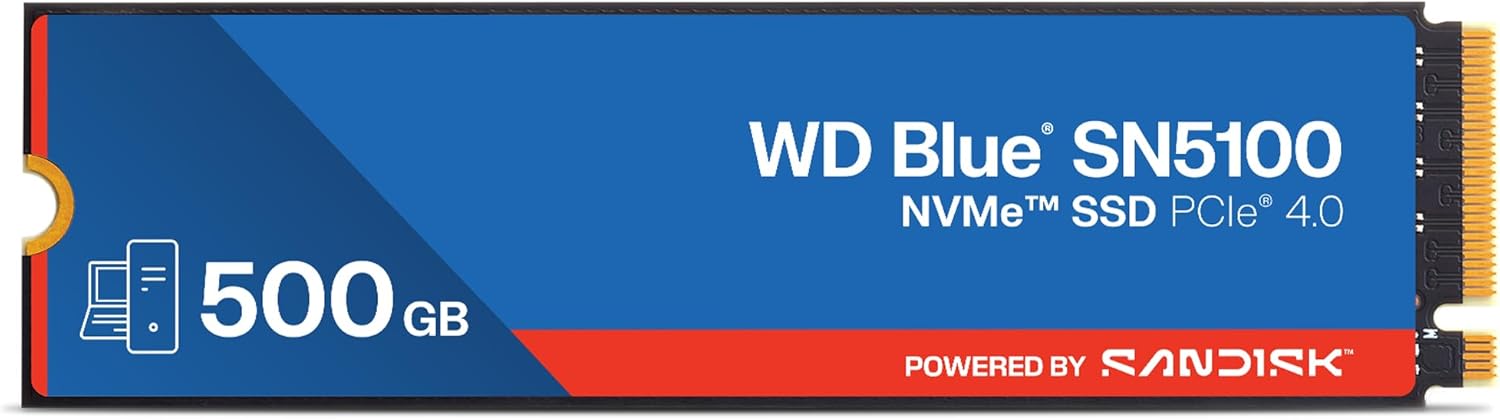 WD Blue SN5100 Internal SSD NVMe 500GB M.2 2280 PCIe Gen4