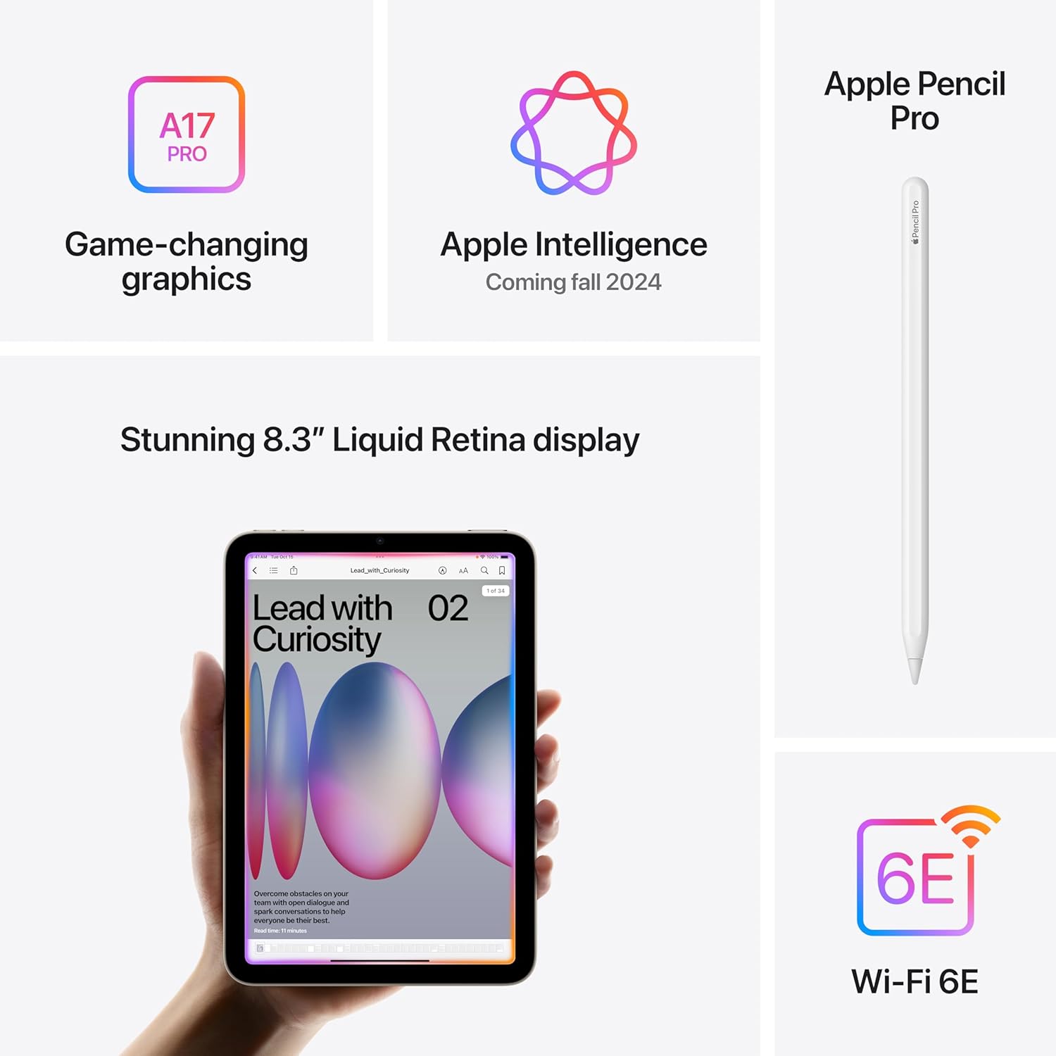Apple iPad Mini 7th Gen, 128GB, Wi-Fi - Image 4