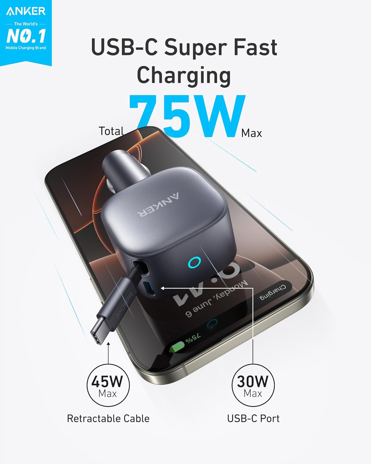 Anker Nano Car Charger 75W 2-in-1 - Image 2
