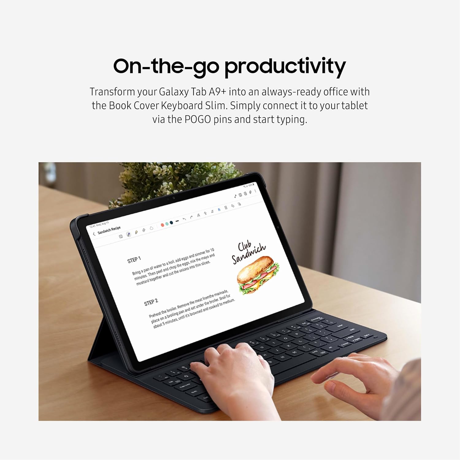 Samsung Book Cover Keyboard for Galaxy Tab A9 Plus - Image 4