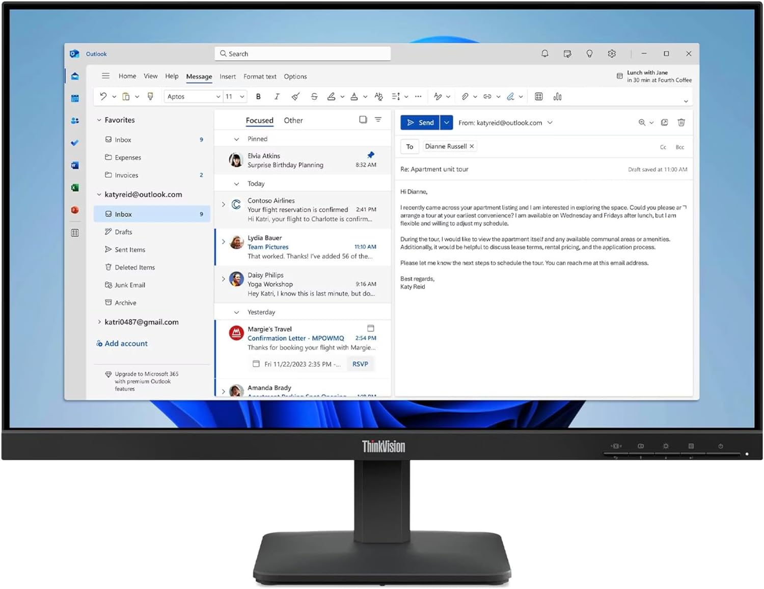 Lenovo ThinkVision S24-4e 23.8 Inch FHD Monitor